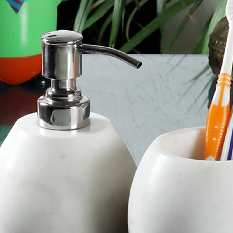 Sofi Marble Bathroom Set (Silver) - Two Piece Set Marble - Image 3