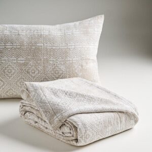 Nordic Calm Bed Cover - Beige Cotton