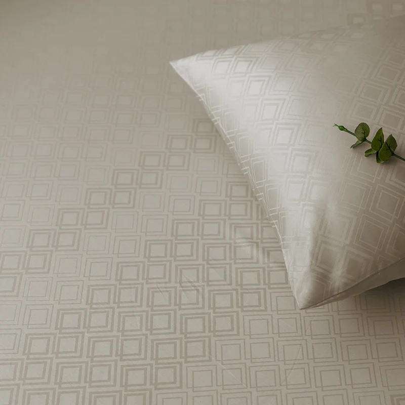 Diamond Dazz Jacquard Pillow Cover (Beige) - Set Of Two 100% Cotton - Image 4