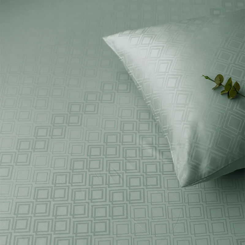 Diamond Dazz Jacquard Pillow Cover (Sage) - Set Of Two 100% Cotton - Image 3