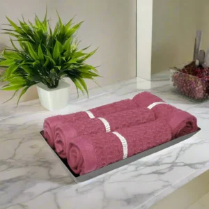 Junia Face Towel (Light Pink) - Set Of Four