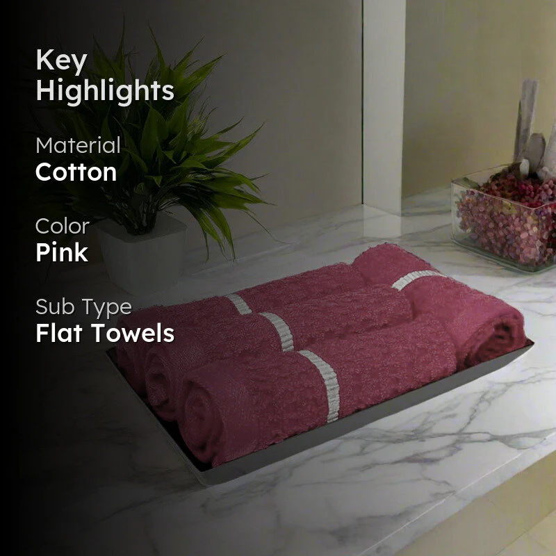 Junia Face Towel (Light Pink) - Set Of Four - Image 2