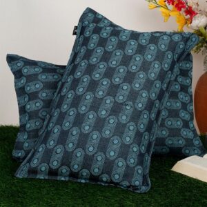 Hace Chroma Pillow Cover (Blue) - Set Of Two 100% Cotton