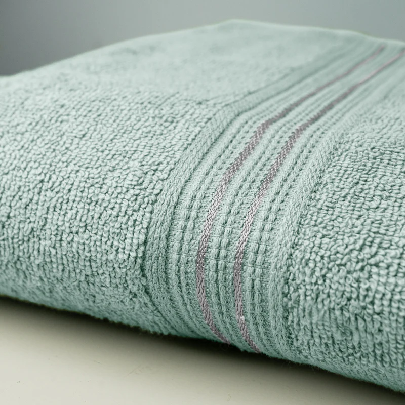 Micro Cotton LuxeDry Solid Bath Towel - Sea Blue 100% Cotton - Image 4