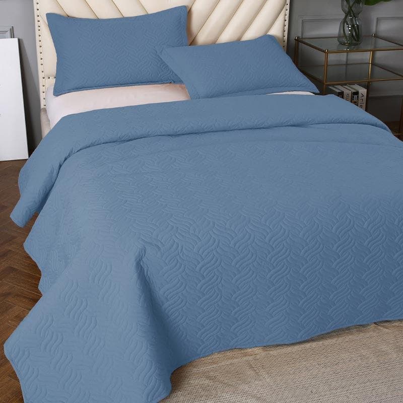 Spirex Bedcover - Blue 100% Cotton - Image 3